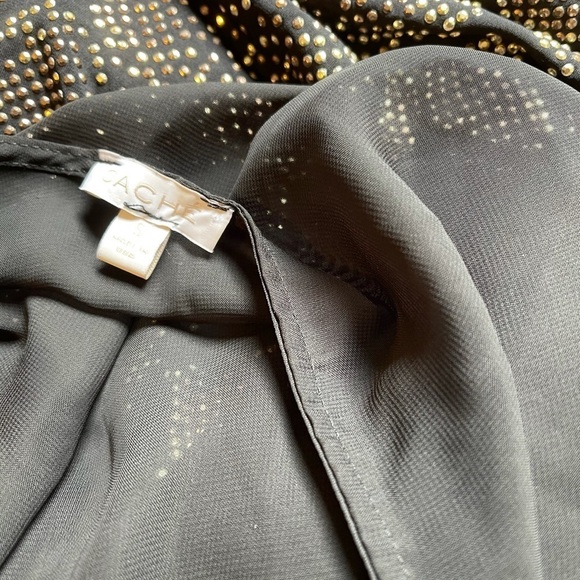 Cache Dress Gold Accent Skirt Snakeskin Pattern - Picture 7 of 9